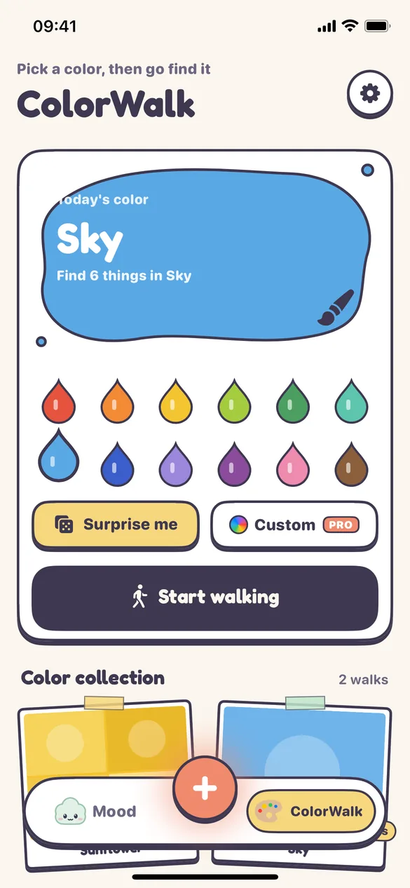 Picking a ColorWalk color